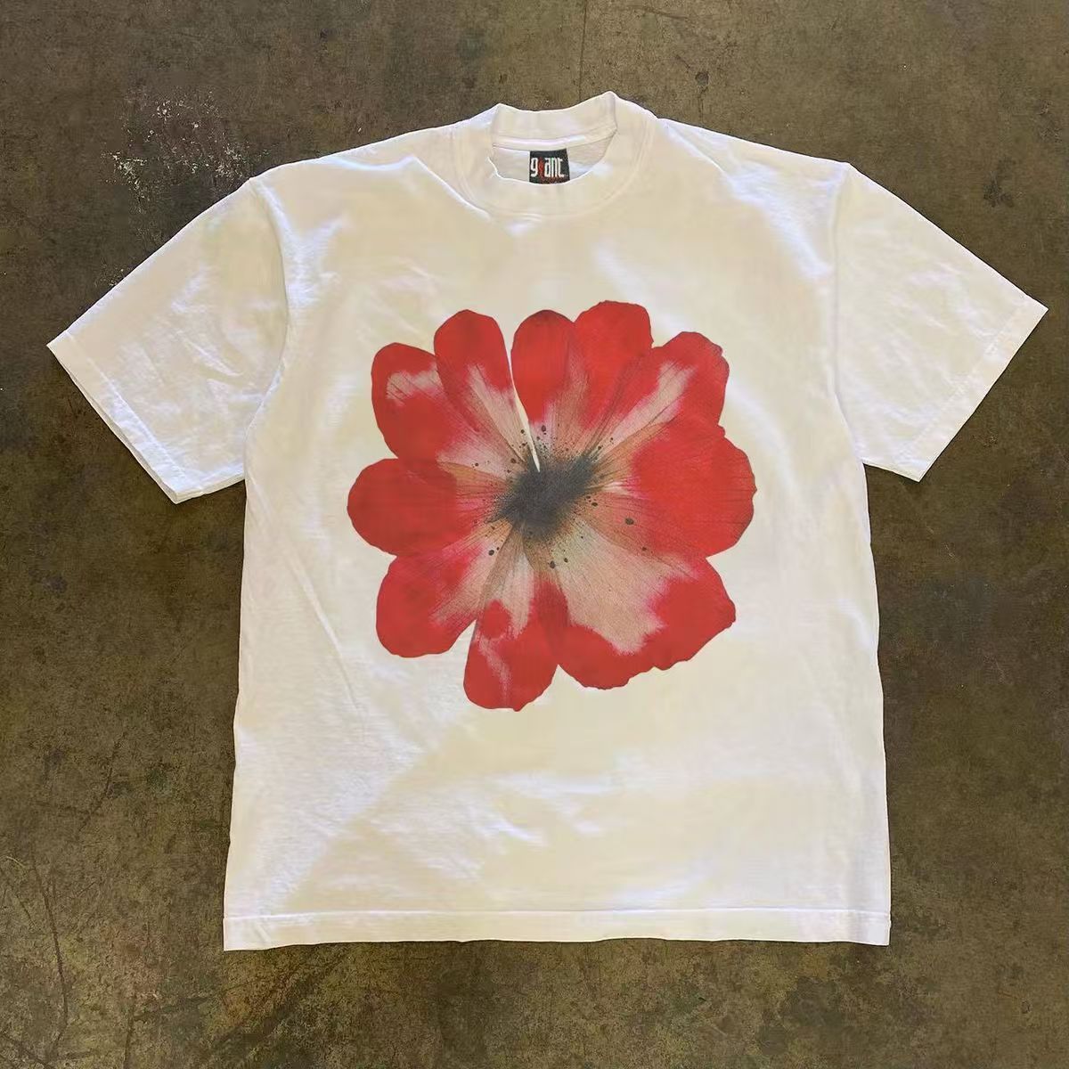 Vintage White Vintage Floral-Print Cotton T-Shirt Size US M / EU 48-50 / 2 - 1 Thumbnail