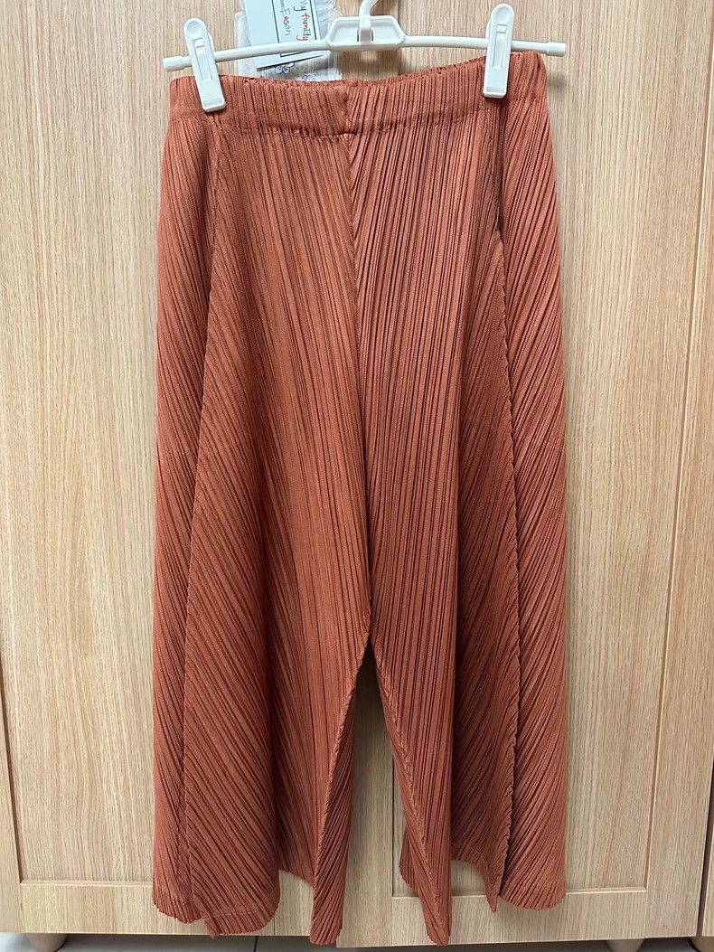 Issey Miyake issey miyake size:2 Caramel-colored wide-leg pants 2505-Ne Size 42" / US 20 - 1 Thumbnail