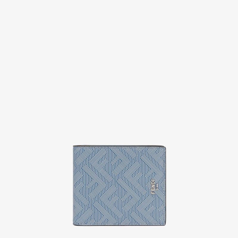 Fendi o1s1wg110526 Fendi Shadow Wallet in Blue Size ONE SIZE - 1 Thumbnail