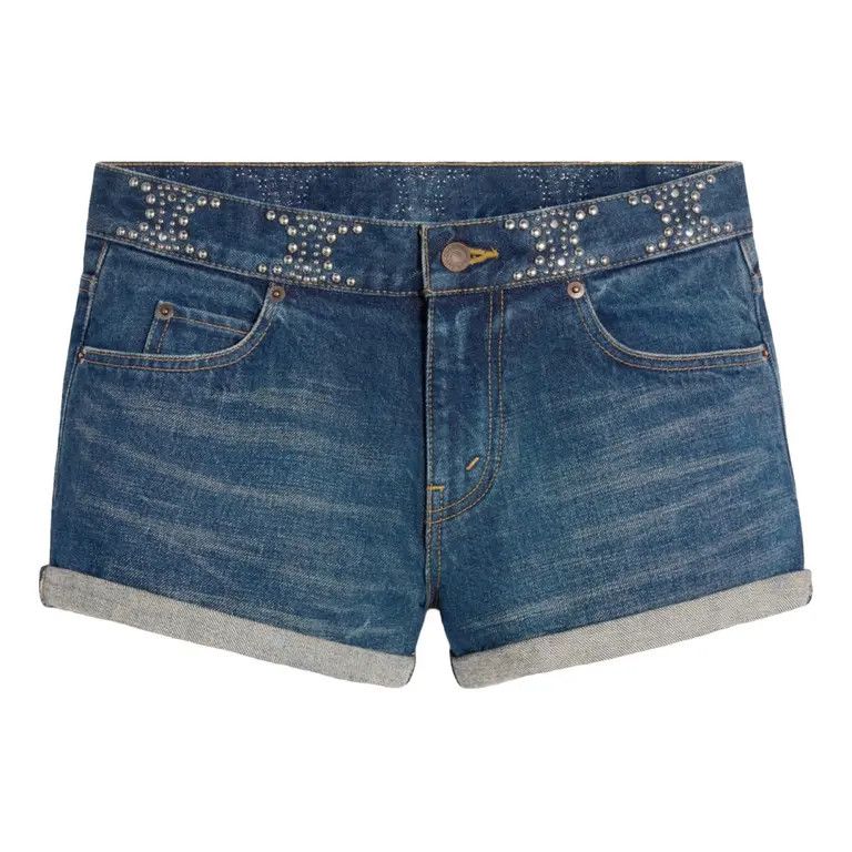 Celine o1w1db11225 2N973107P Denim Mini Short in Blue Size 32" / US 10 / IT 46 - 1 Thumbnail
