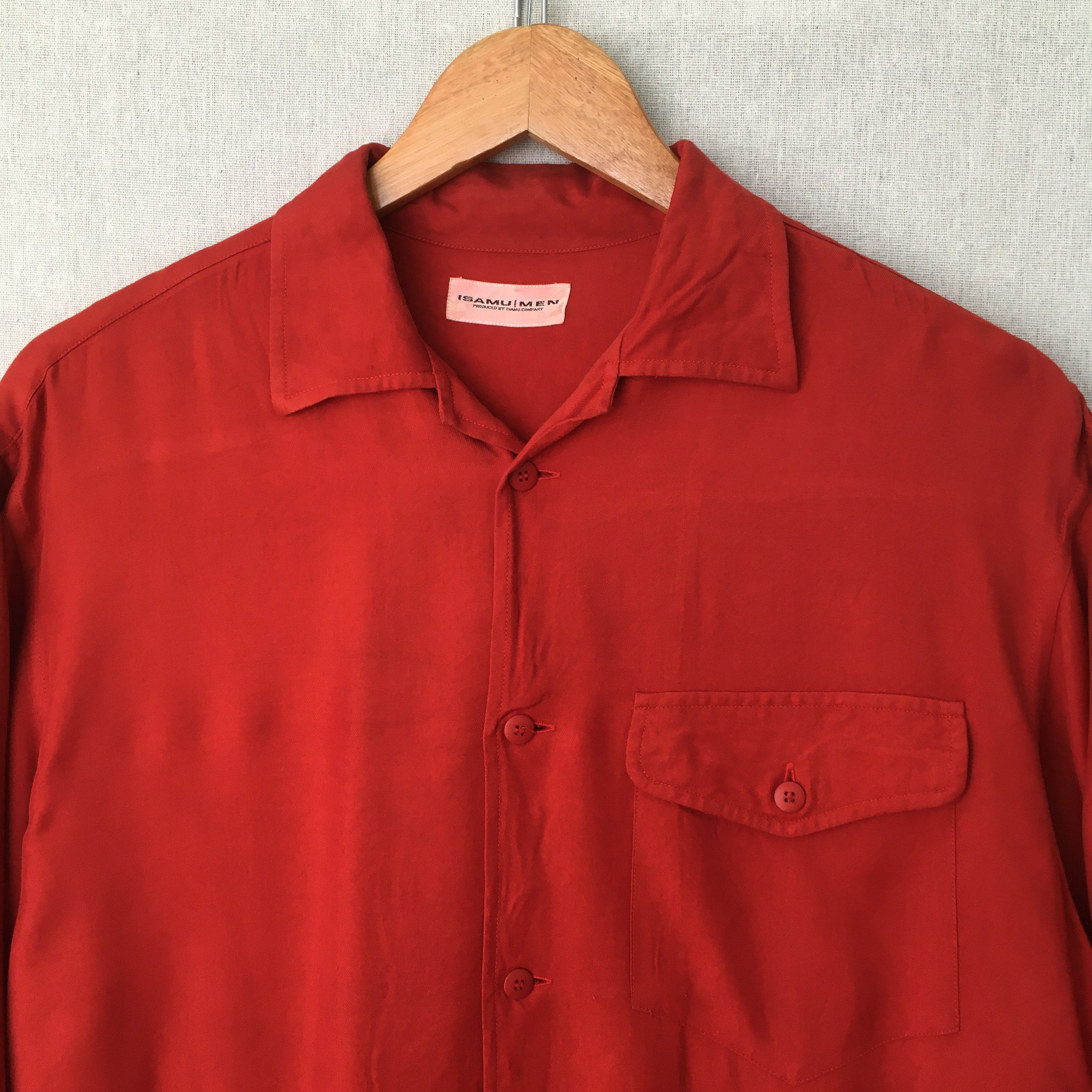 Isamu Katayama Backlash Vintage Isamu Men Japanese Brand Red Shirt Medium Size US M / EU 48-50 / 2 - 2 Thumbnail