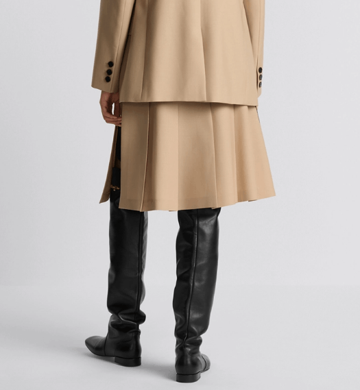 Dior o1w1db11225 451P70 Wrap Mini Skirt in Beige/Black Size 30" / US 8 / IT 44 - 8 Thumbnail