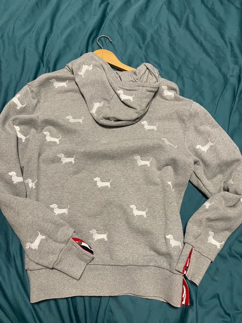 Thom Browne Thom Browne Silver puppy embroidered coat Size US L / EU 52-54 / 3 - 5 Thumbnail