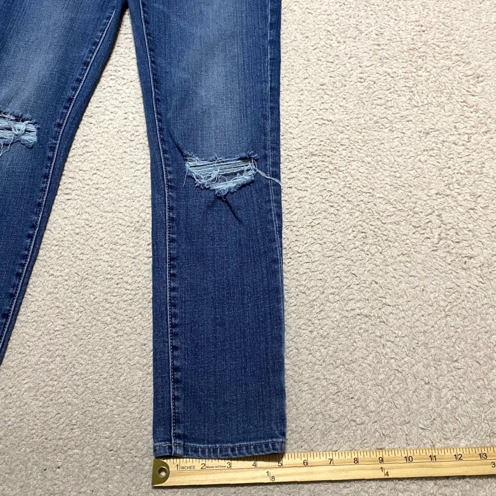 Lucky Brand Lucky Brand Jeans Womens Cropped Denim 2 Blue Mid Rise Distress Crop Jeans Womens 2 Blue Denim Hayden Crop Medium Wash Distress Mid Rise Size 26" / US 2 / IT 38 - 5 Thumbnail