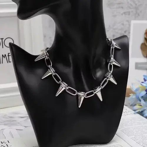 Japanese Brand × Jewelry Goth Punk Spikes Choker Necklace Chain emo Size ONE SIZE - 4 Thumbnail