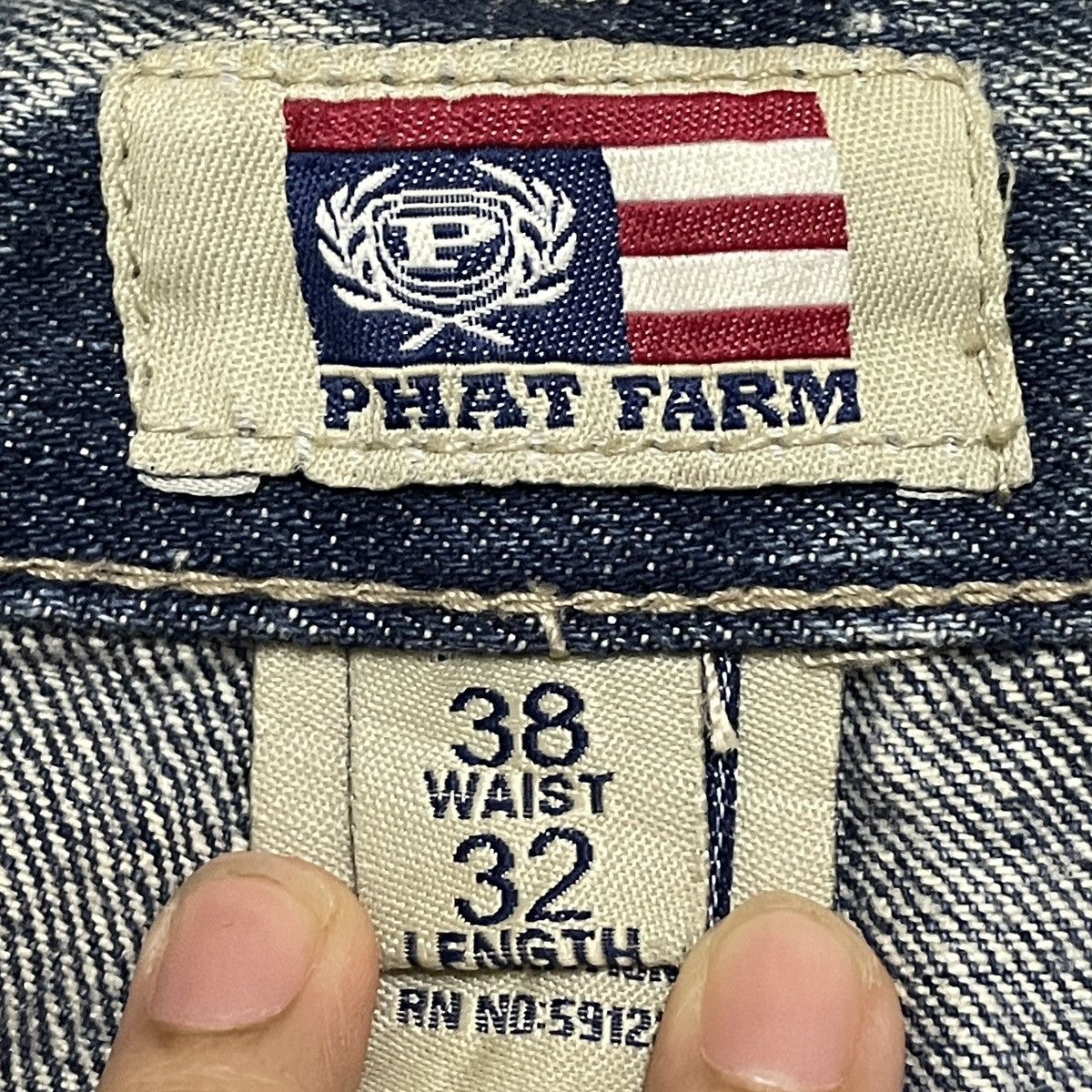 Phat Farm × Vintage Rare Design Vintage Brand Phat Farm Rapper Baggy Jeans 1990s Size US 38 / EU 54 - 9 Thumbnail