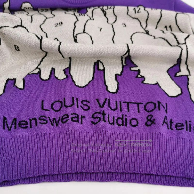 Louis Vuitton Louis Vuitton Graphic Knit Sweater in Purple. Size US S / EU 44-46 / 1 - 2 Thumbnail
