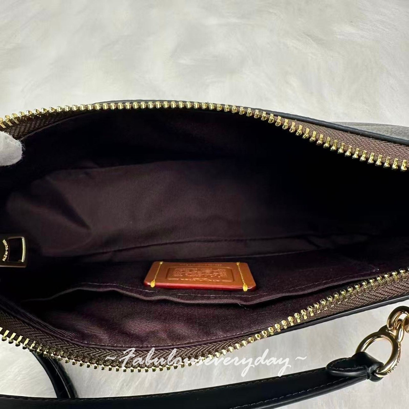 Coach Coach Teri Shoulder/Crossbody Sig Canvas/Gold/Walnut/Black Size ONE SIZE - 7 Thumbnail