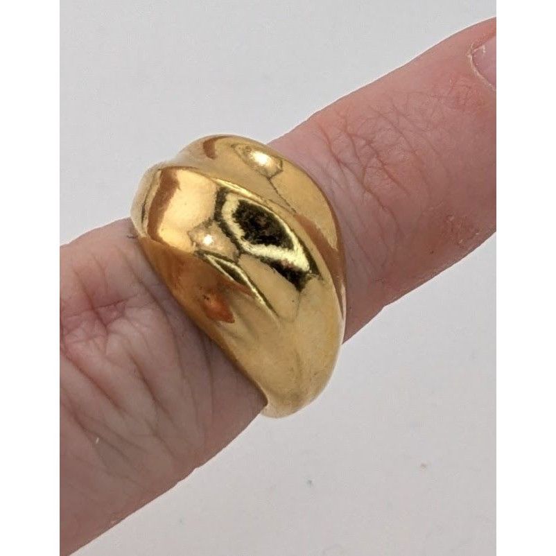 Other Vintage Avon Gold-Tone Crossover Dome Ring Size 7 Size ONE SIZE - 5 Thumbnail