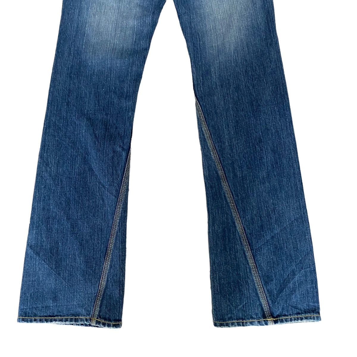 Nicole Club Nicole Club For Men Leather Lace Denim Flare Jeans Size US 31 - 13 Thumbnail