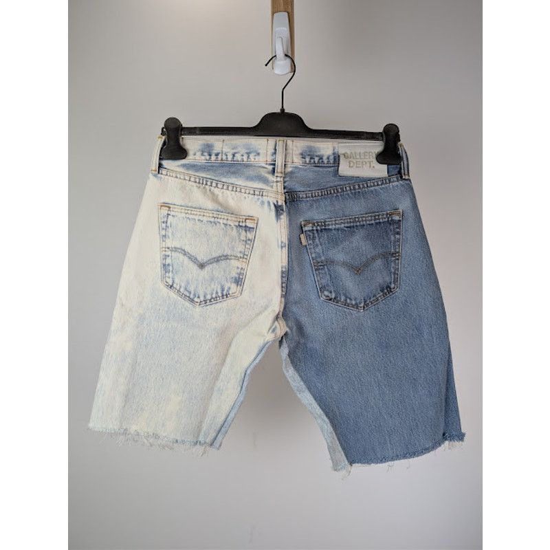 Gallery Dept. o1rshd1 Paneled Denim Shorts in Indigo Blue / Off White Size US 32 / EU 48 - 17 Thumbnail