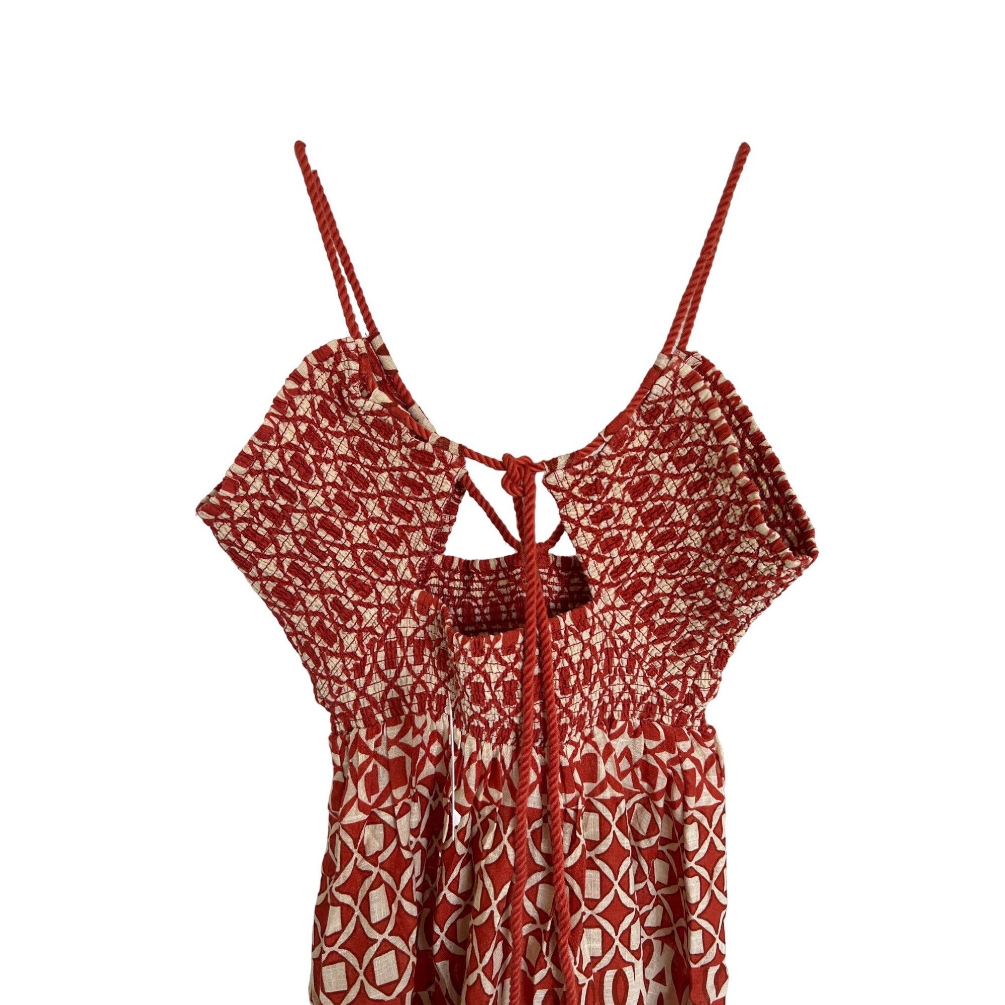 Anthropologie Anthropologie Smocked Midi Dress With Front Slits Size XS / US 0-2 / IT 36-38 - 4 Thumbnail