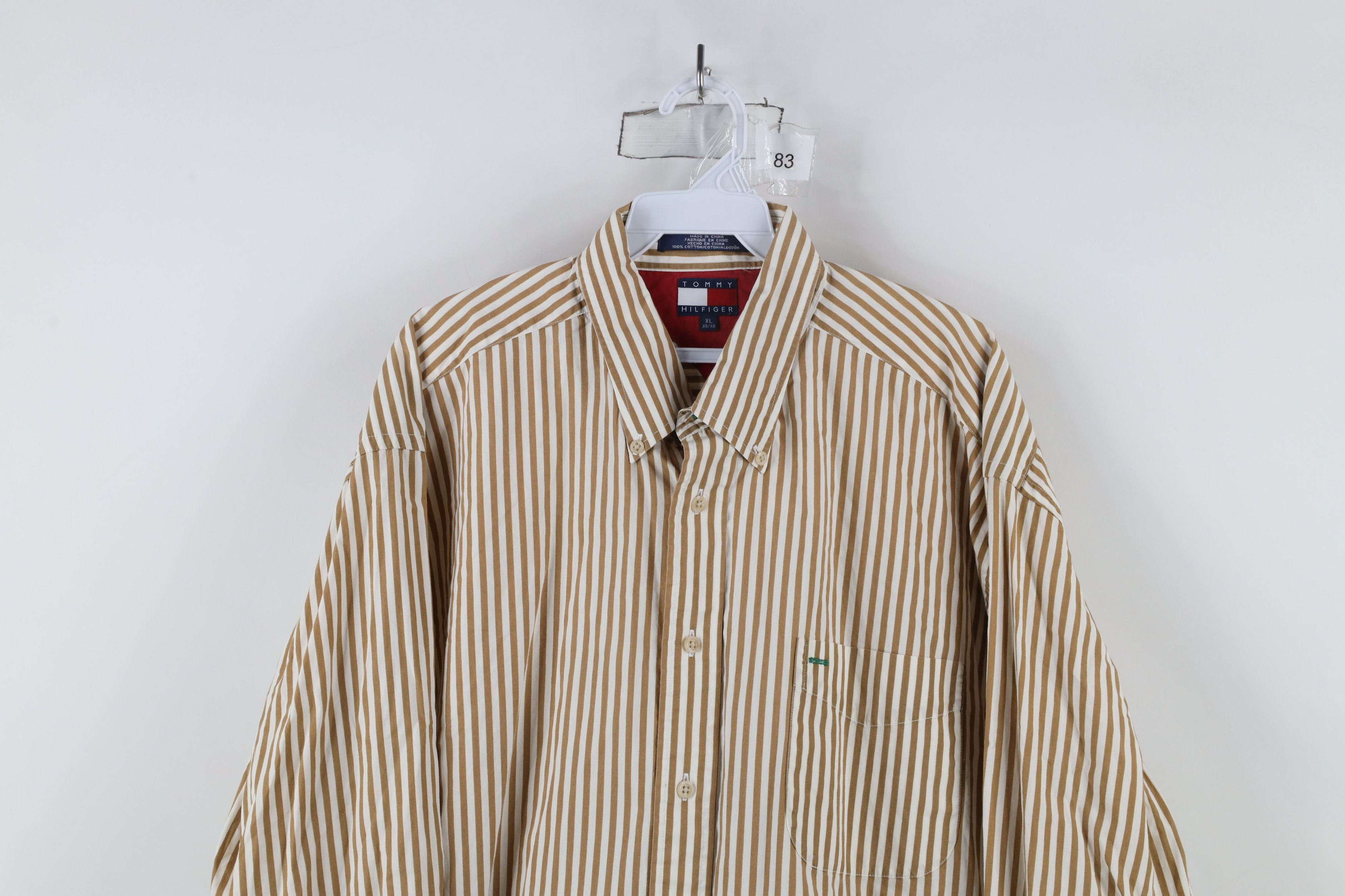 Tommy Hilfiger Vintage 90s Tommy Hilfiger Collared Button Down Shirt Cotton Size US XL / EU 56 / 4 - 2 Thumbnail