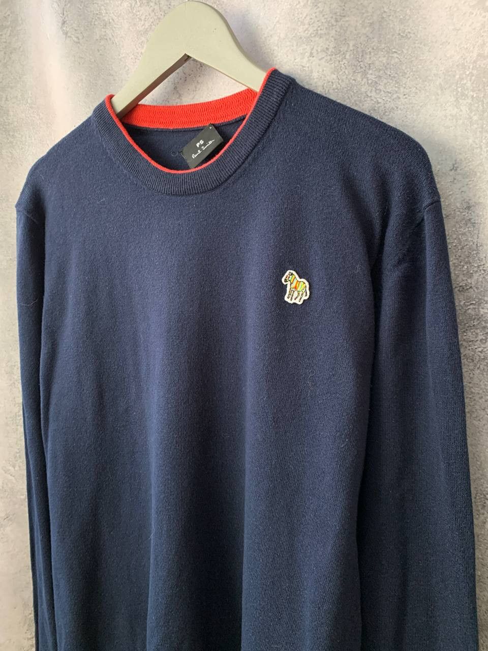 Paul Smith Paul Smith Zebra Sweater Navy Cotton Crew Neck Sweatshirt Size US L / EU 52-54 / 3 - 5 Thumbnail