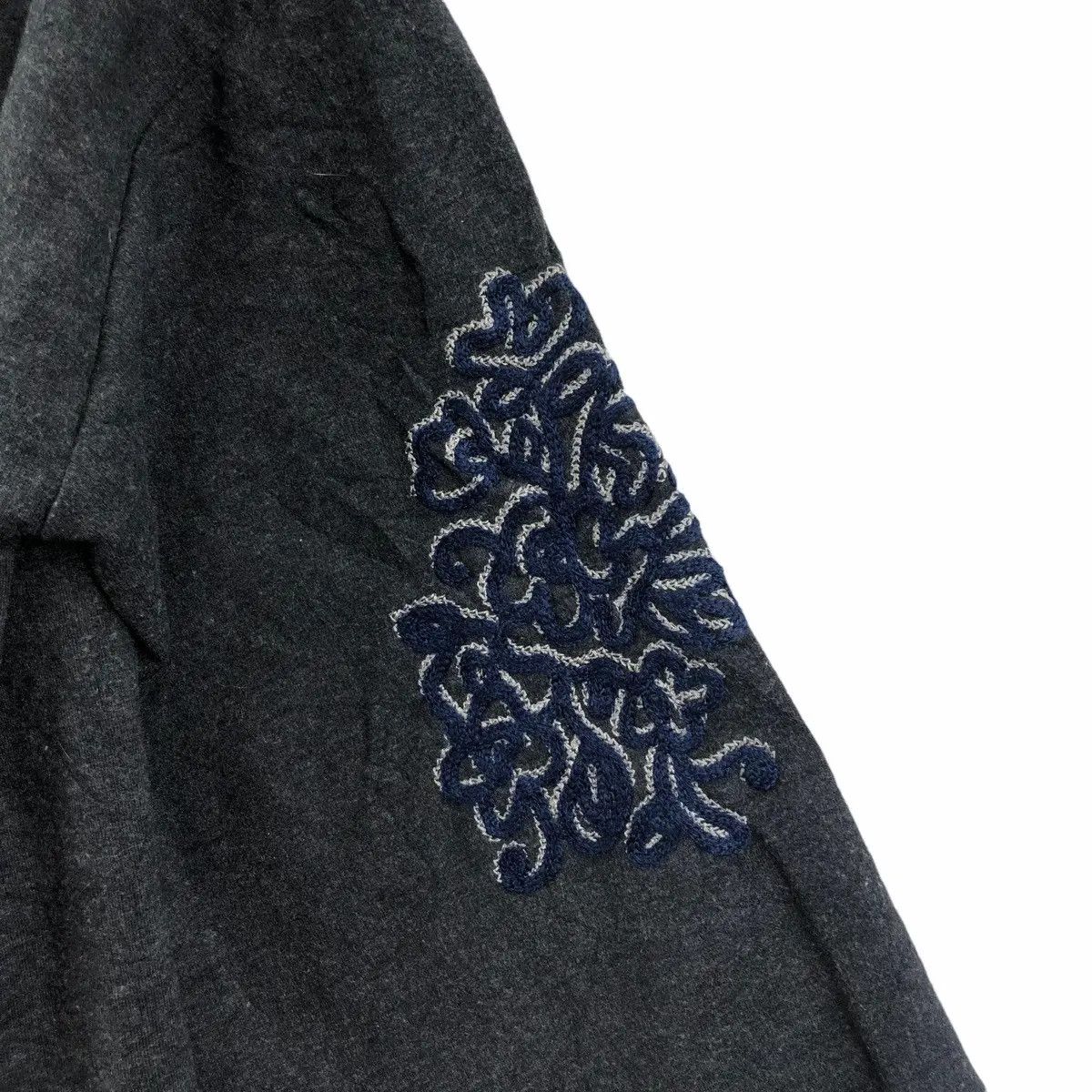 Beams Plus Vtg 90’ BEAMS PLUS HEART Japan Floral Embroidery Blouse Size L / US 10 / IT 46 - 6 Thumbnail