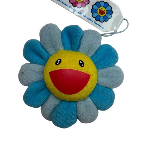 Takashi Murakami Flower Plush Pin Blue