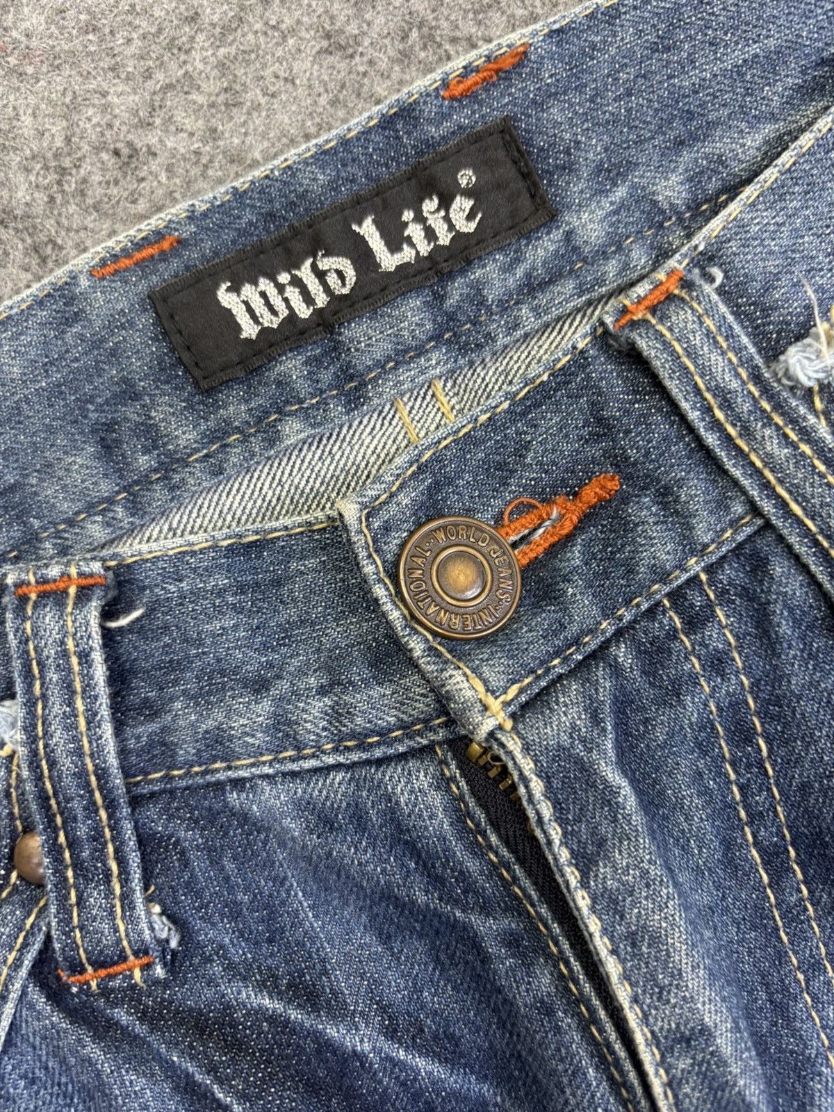 Japanese Brand 💥Flare💥Wild Life Painter Distressed Denim K37 Size US 32 / EU 48 - 8 Thumbnail