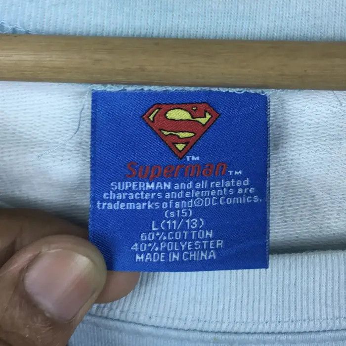DC Comics Vtg DC COMIC SUPERMAN Tie Dye Sweatshirt Crewneck Sweater Size L / US 10 / IT 46 - 4 Thumbnail