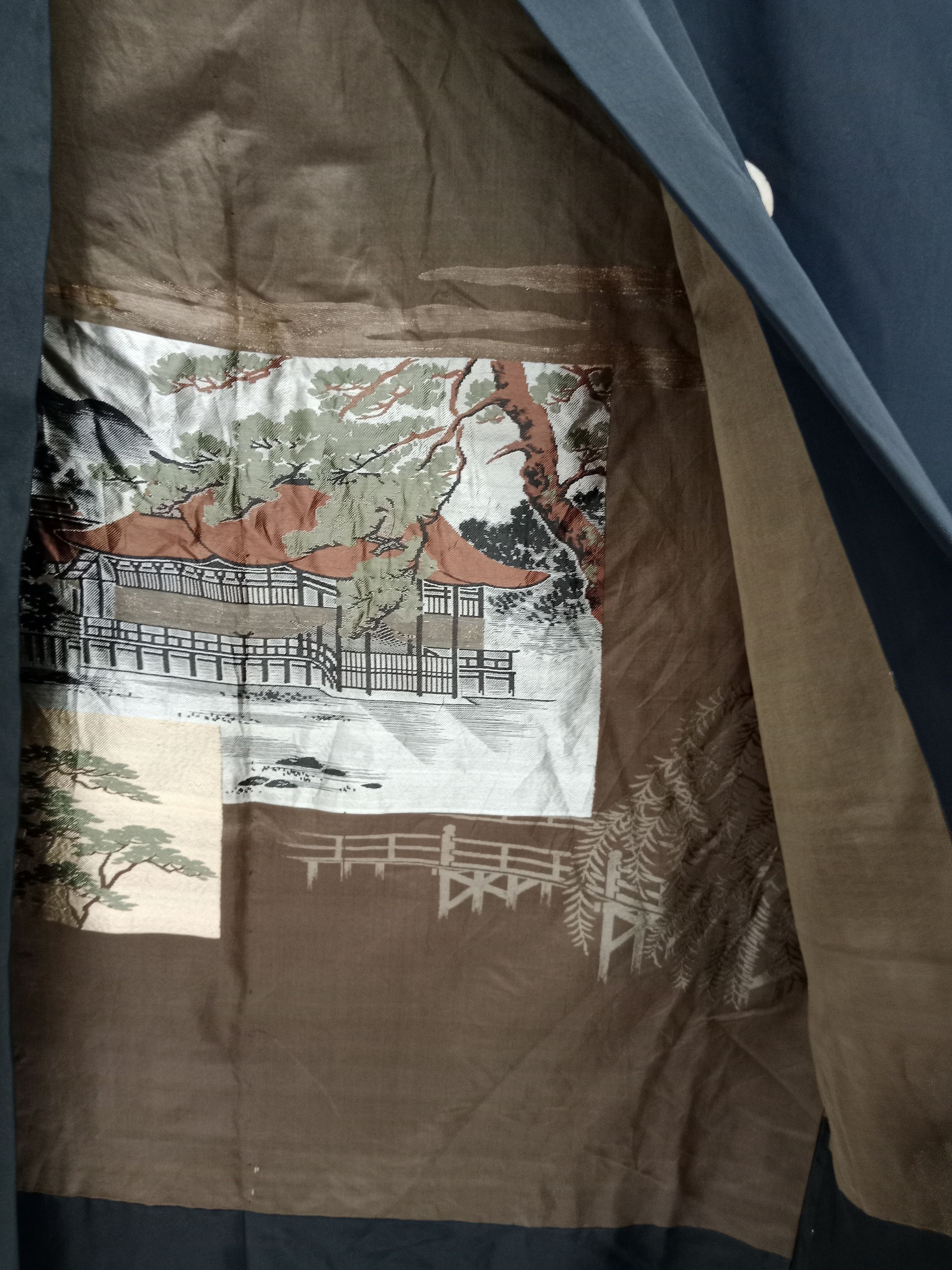 Komono Vintage Men Haori Kimono Nice Motif Yakuza Style Japanese Size US L / EU 52-54 / 3 - 8 Thumbnail