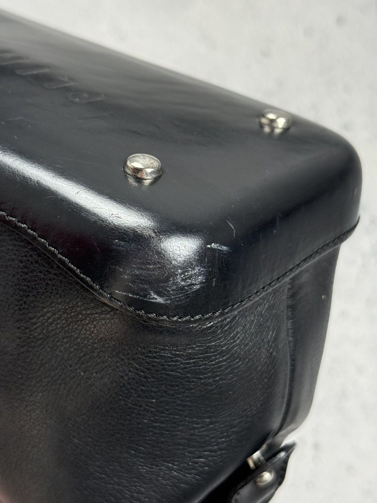 Other Plinio Visona Black Italian Leather Mini Boston Satchel Bag Size ONE SIZE - 7 Thumbnail
