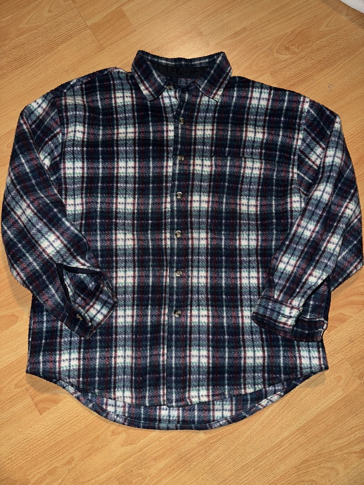 Vintage Vtg Plaid Fleece Flannel Size US L / EU 52-54 / 3 - 1 Thumbnail