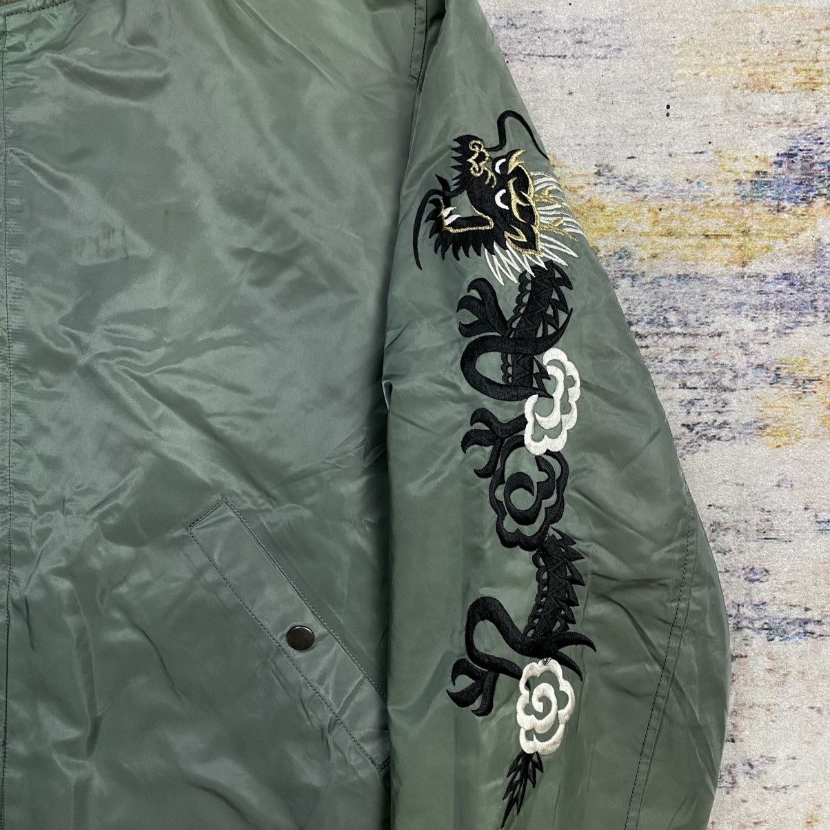 Bape Vintage bape embroidery dragon reversible bomber jacket Size US XL / EU 56 / 4 - 5 Thumbnail