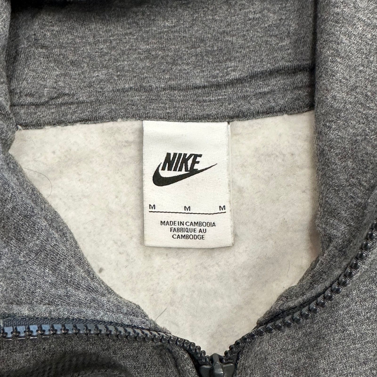 Nike Nike Sportswear Fleece Full-Zip Hoodie Sweater Gray Medium Size US M / EU 48-50 / 2 - 5 Thumbnail
