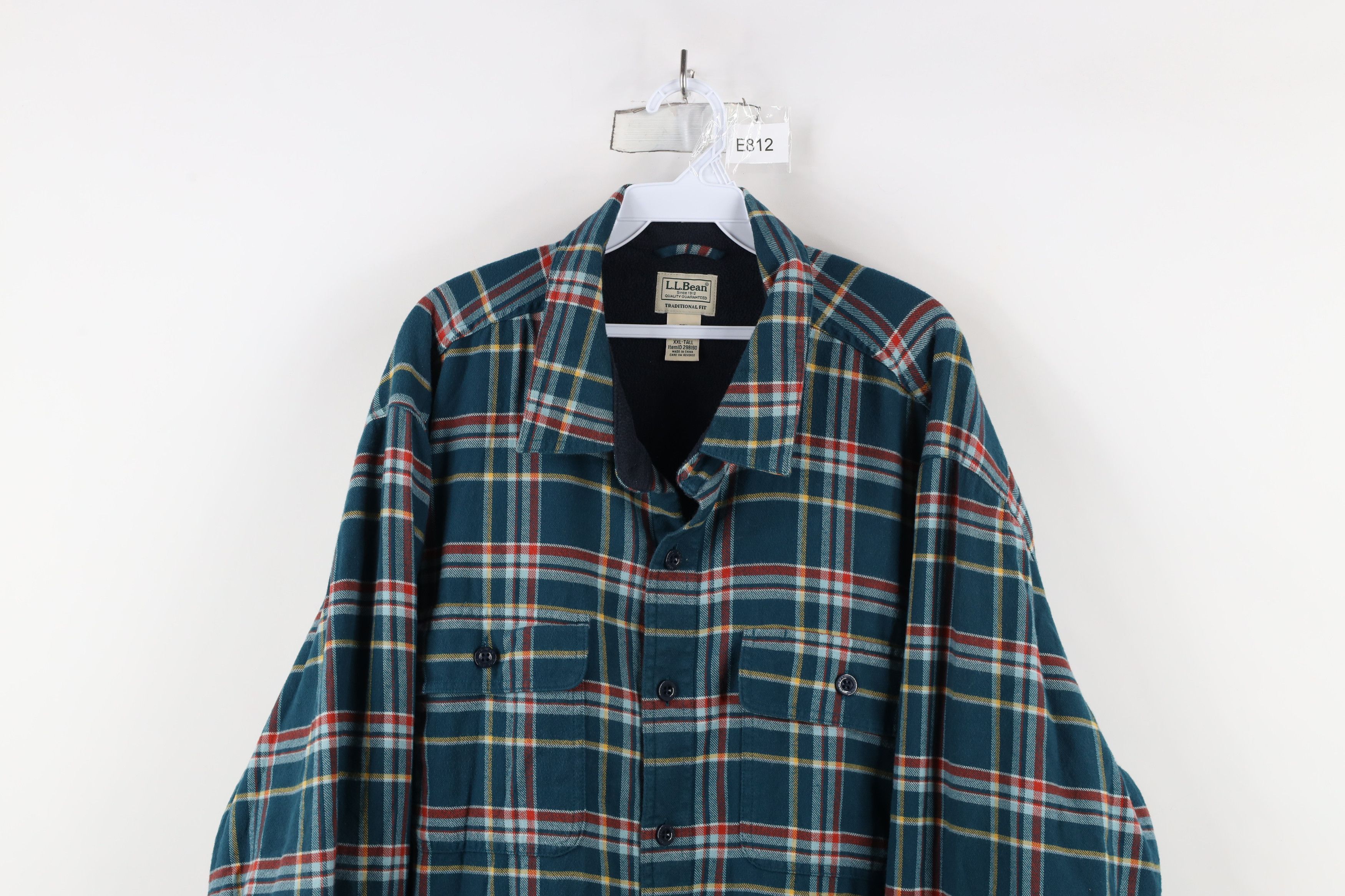 L.L. Bean × Vintage Vintage LL Bean Lined Flannel Button Shirt Jacket Shacket Size US XXL / EU 58 / 5 - 2 Thumbnail
