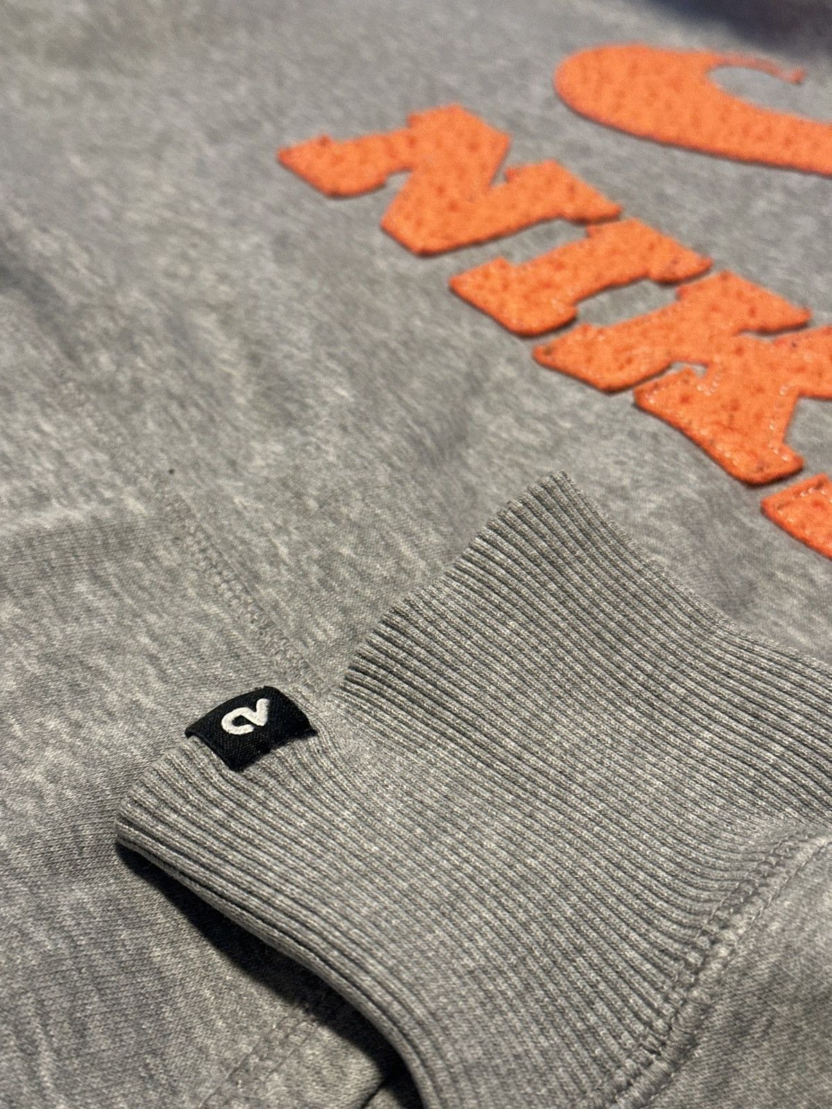 Nike × Vintage Grey/orange vintage nike hoodie Size US XL / EU 56 / 4 - 3 Thumbnail