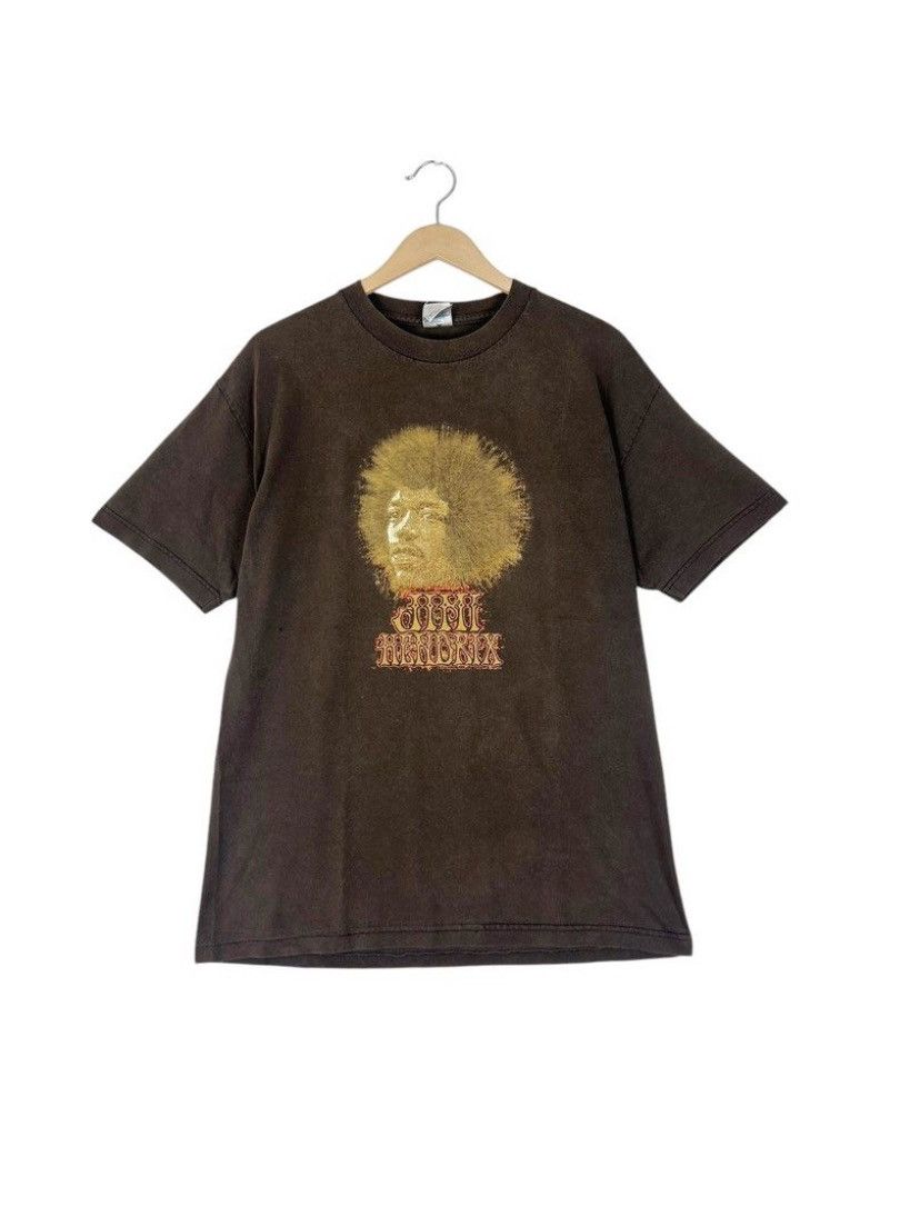 Band Tees × Jimi Hendrix × Vintage Vintage Jimi Hendrix Potrait Art / Afro Style Hair/ rockers Size US L / EU 52-54 / 3 - 1 Thumbnail