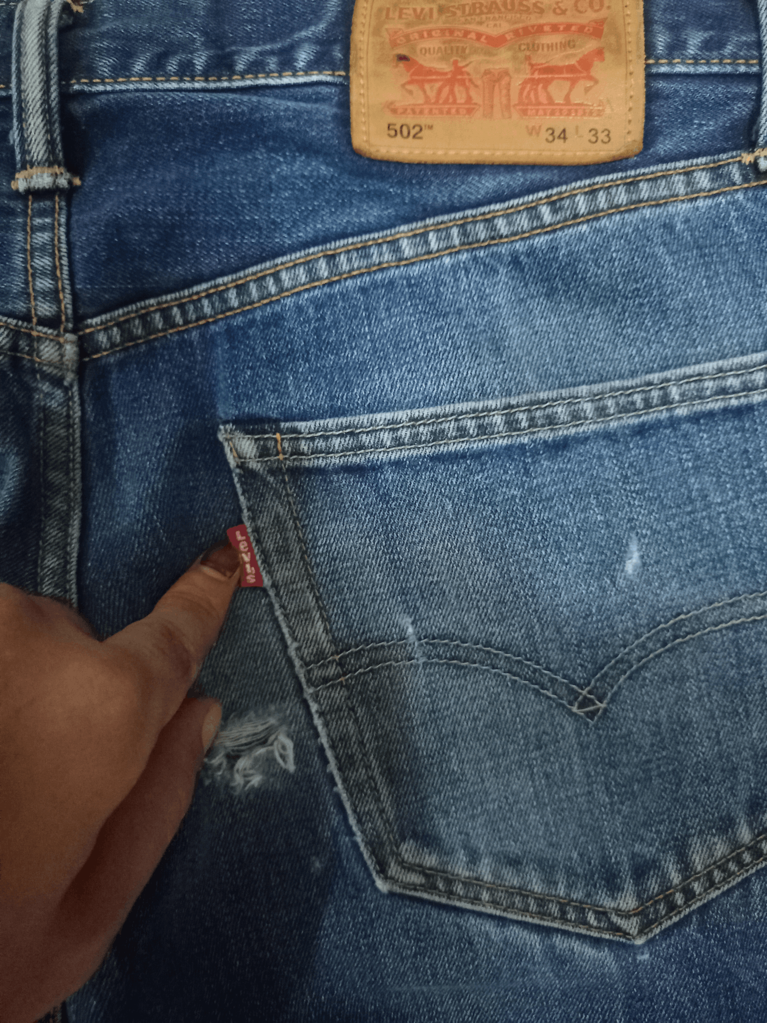 Levi's × Levi's Vintage Clothing Vintage Levis 502 Painted Mud Wash Baggy Jeans Size US 35 - 8 Thumbnail