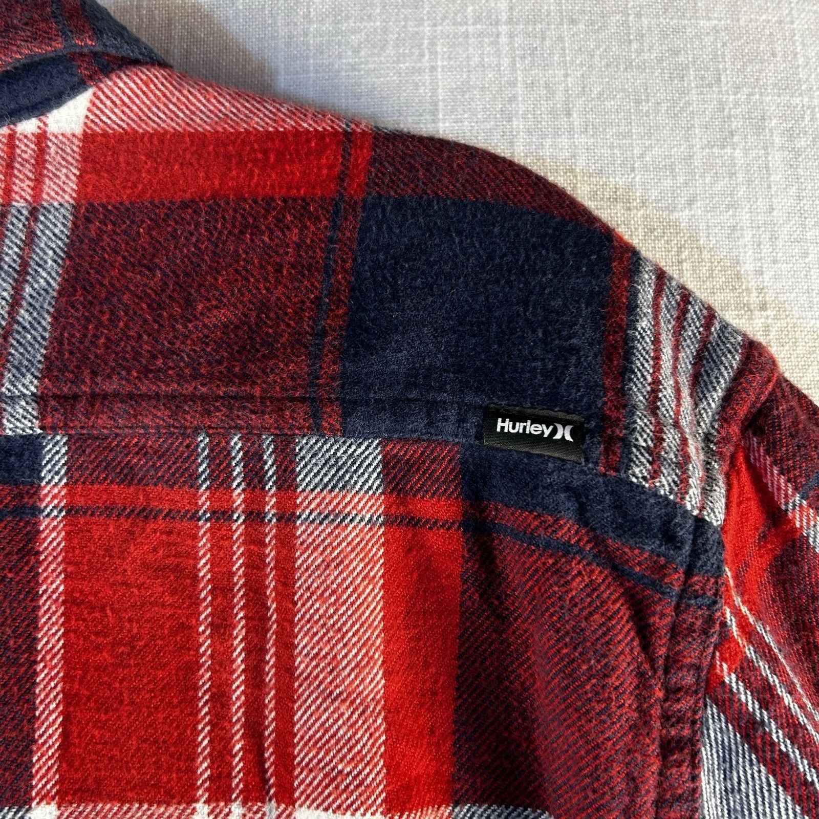 Hurley Hurley Shirt Men S Blue/Red/White Plaid Flannel Long Sleeve Size US S / EU 44-46 / 1 - 8 Thumbnail