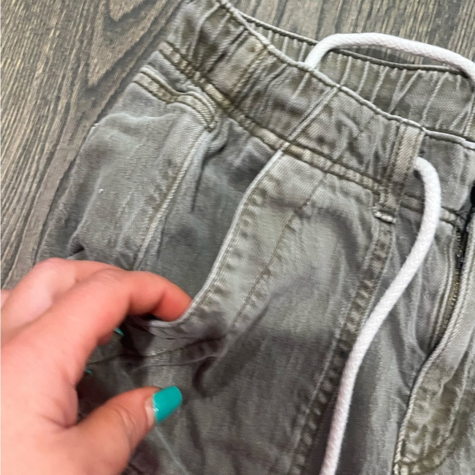 American Eagle Outfitters American Eagle Tomgirl Shorts Stretch Denim Green Size 4 Size 27" / US 4 / IT 40 - 4 Thumbnail