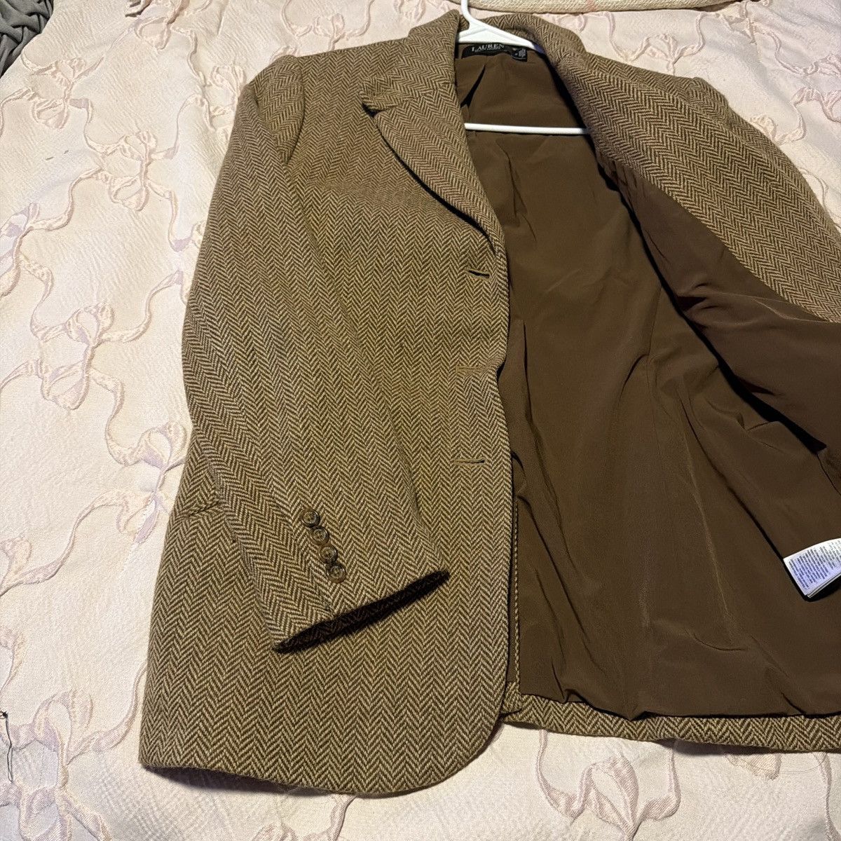 Ralph Lauren Lauren Ralph Lauren Brown Herringbone Women Blazer Size L / US 10 / IT 46 - 4 Thumbnail