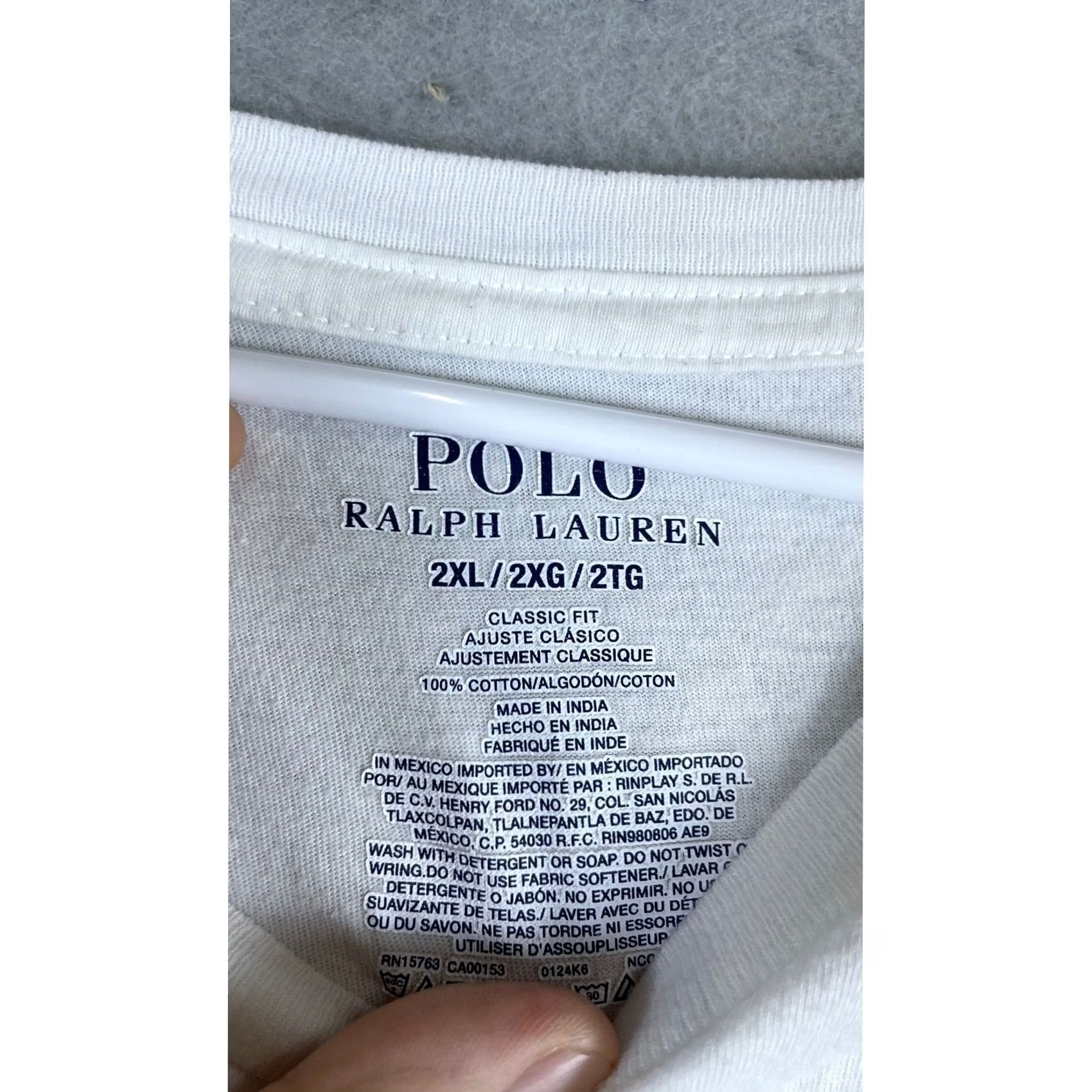 Polo Ralph Lauren Polo Ralph Lauren Shirt Mens 2XL White Pony Logo Classic Fit Cotton Tee T Size US XXL / EU 58 / 5 - 6 Thumbnail