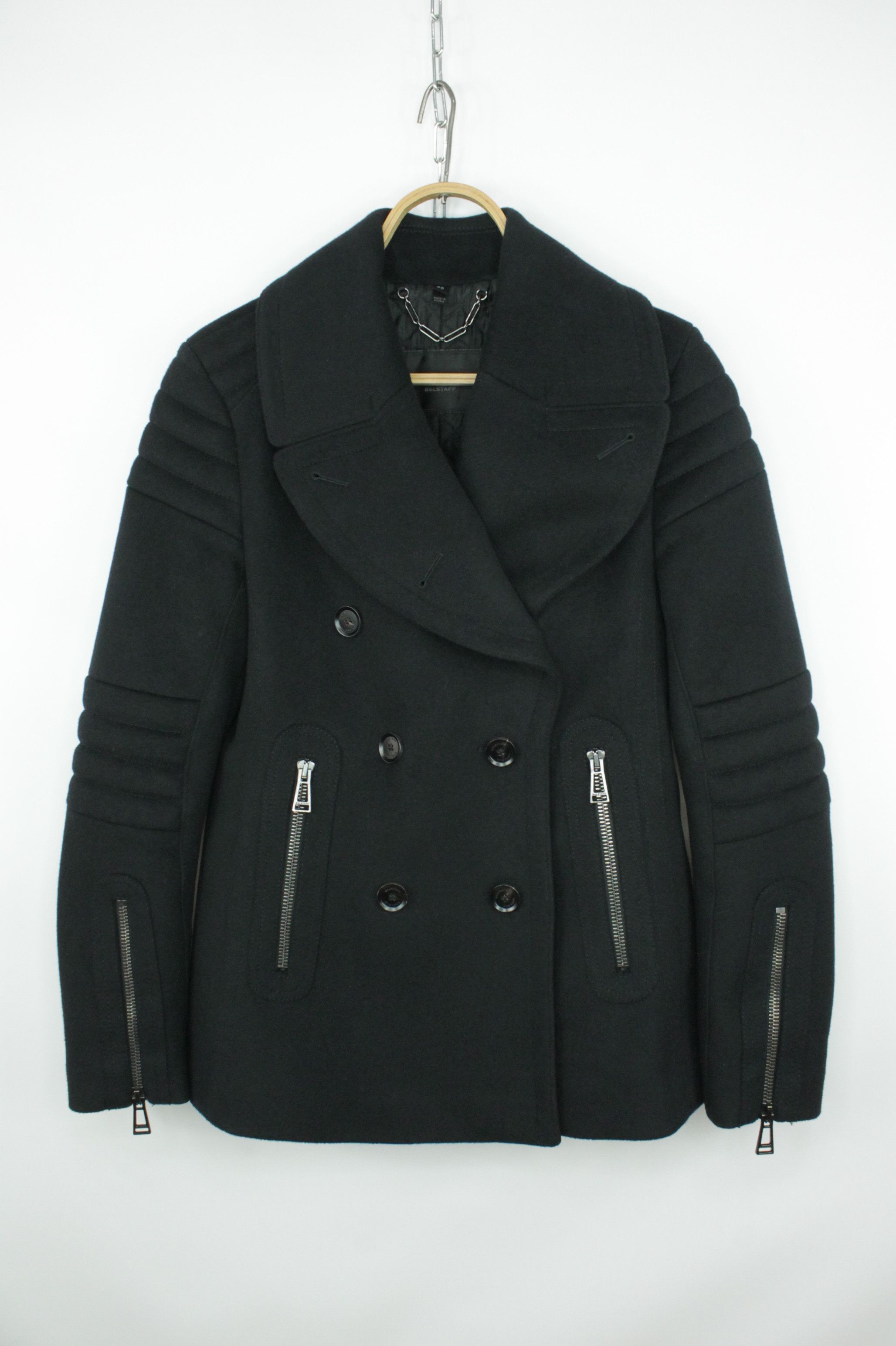 Belstaff Belstaff Women's Croft Wool Cashmere Peacoat in Black Size M / US 6-8 / IT 42-44 - 6 Thumbnail