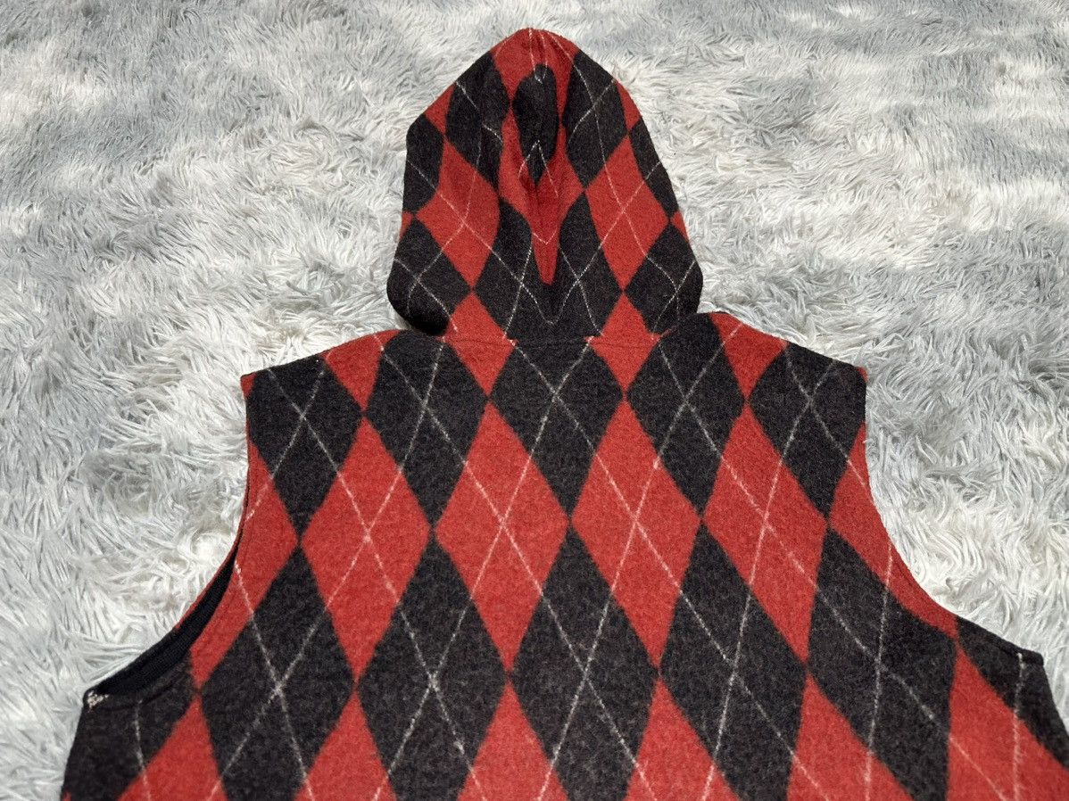 Number (N)ine 🔥Ss05 Archived Number (N)ine Argyle Sleeveless Long Hoodie Size US L / EU 52-54 / 3 - 12 Thumbnail