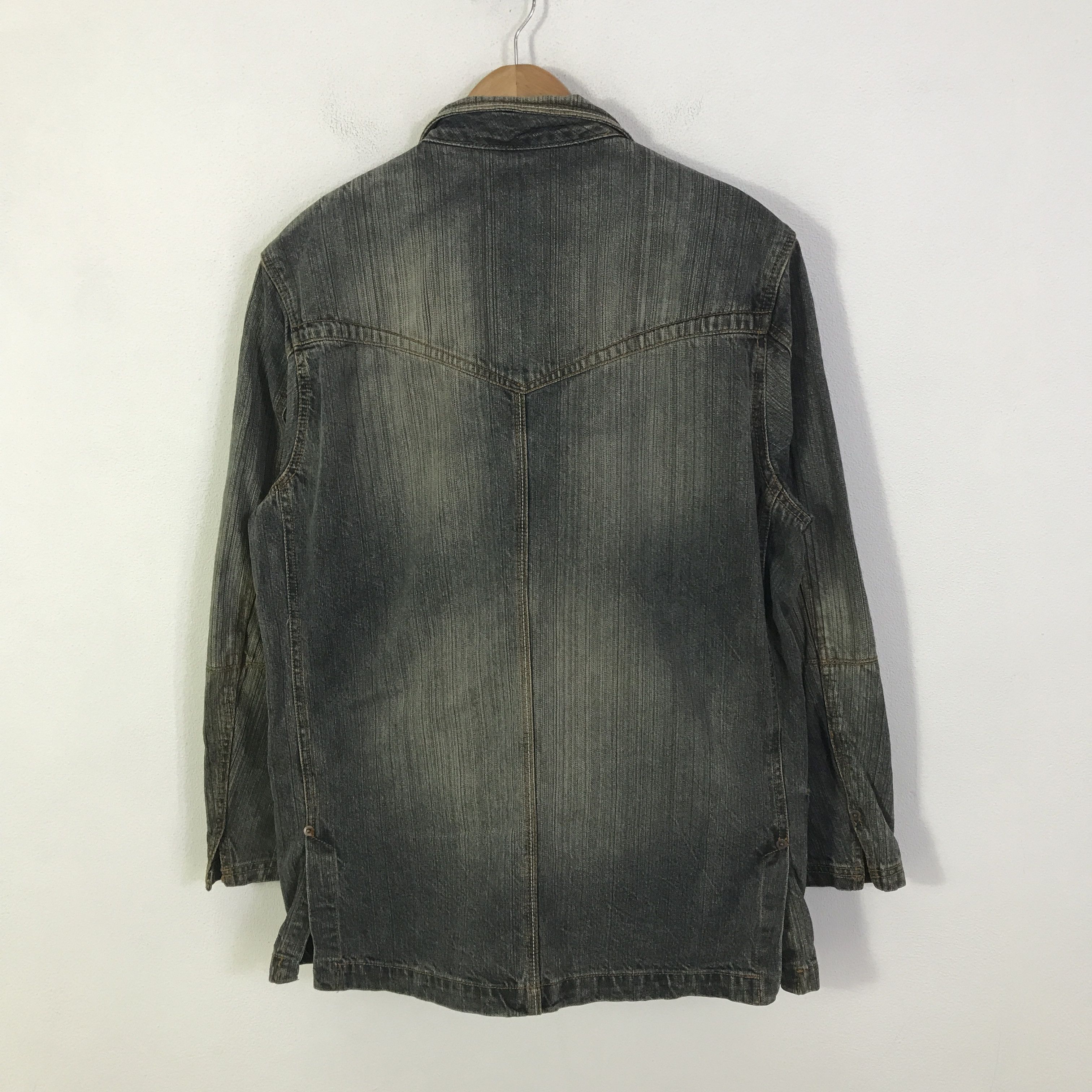Japanese Brand ikka Japanese style denim Button jacket K128B9 Size US L / EU 52-54 / 3 - 3 Thumbnail
