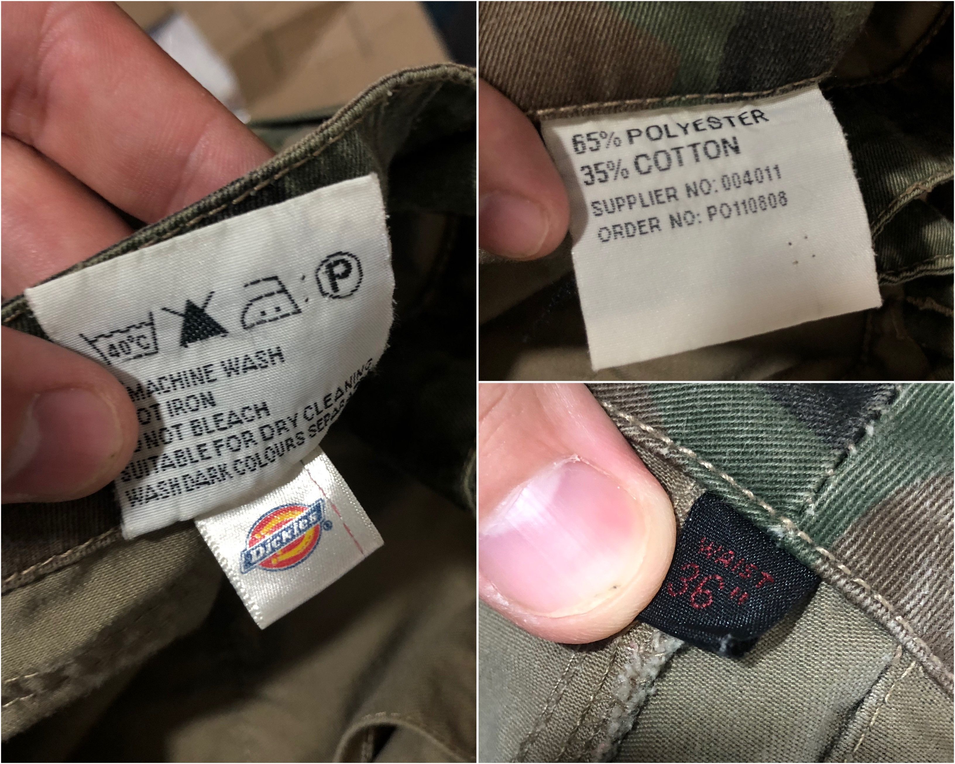 Dickies Dickies Vintage Cargo Pants Camo size 33x34 Size US 33 - 10 Thumbnail