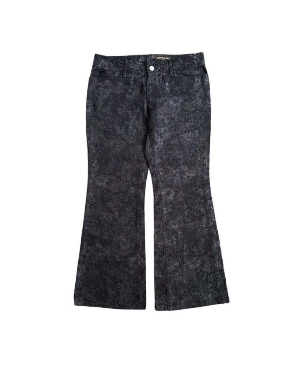 Tornado Mart Floral Flare Denim Pants