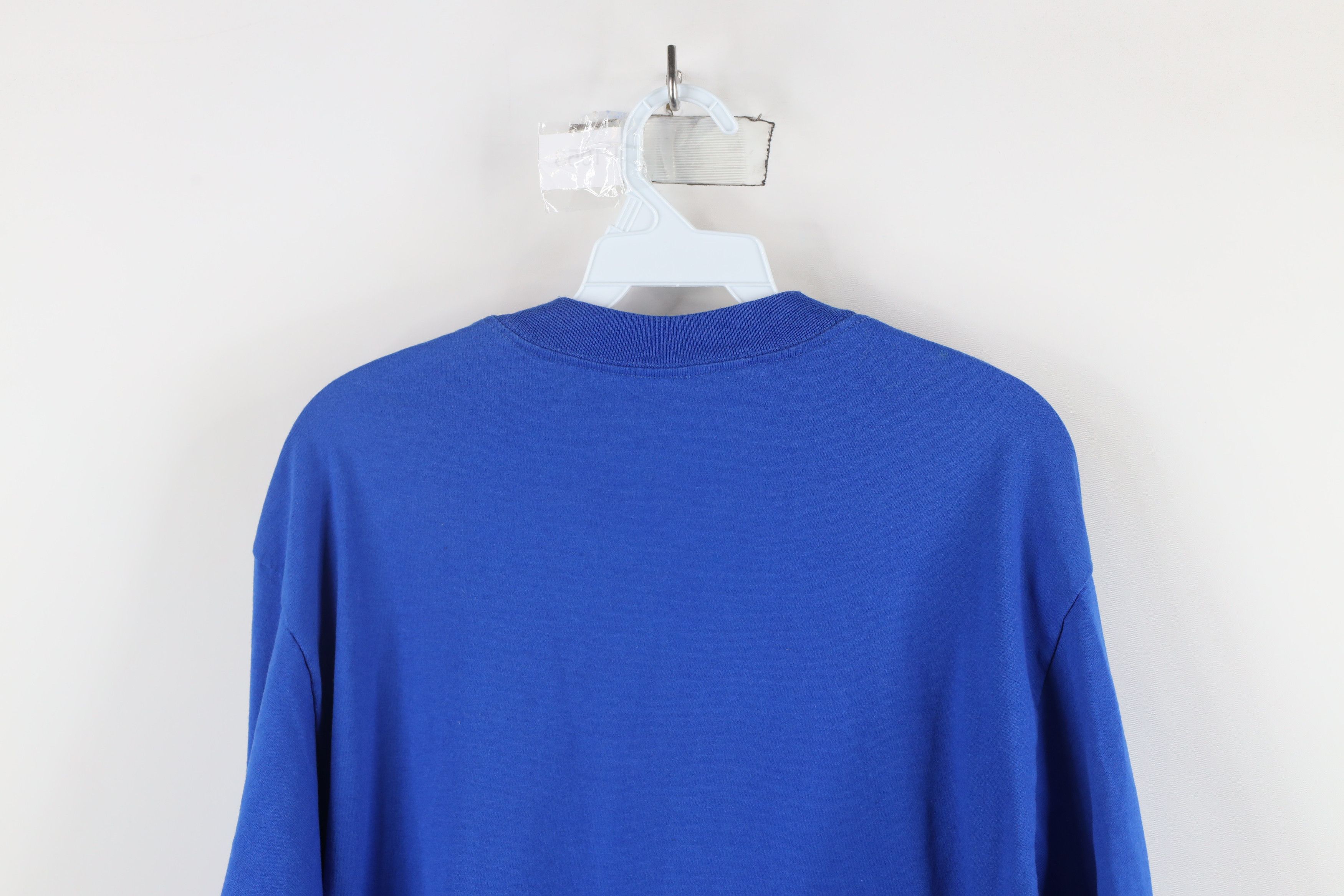 Vintage Vintage 90s Streetwear Long Sleeve T-Shirt Blue Cotton USA Size US L / EU 52-54 / 3 - 7 Thumbnail