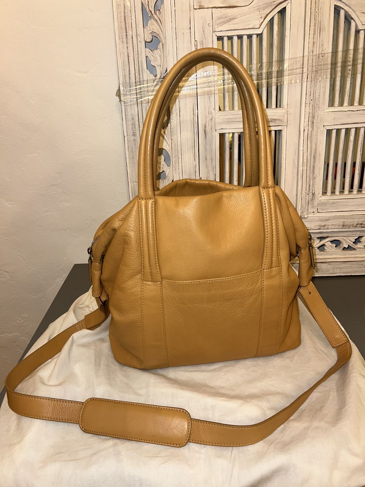 Maison Margiela Leather Sailor tote bag in peachy brown Size ONE SIZE - 2 Thumbnail