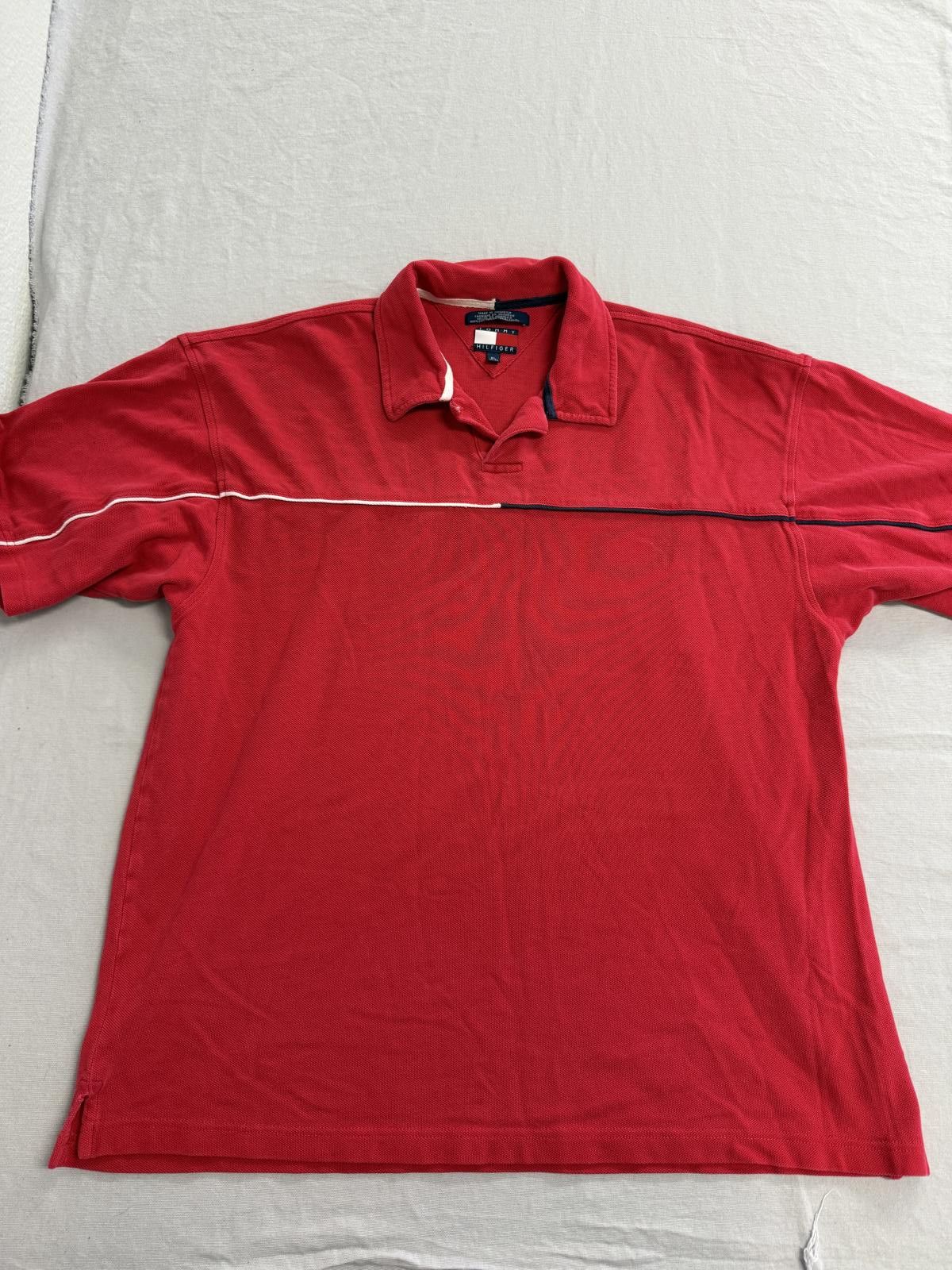 Tommy Hilfiger Y2K Tommy Hilfiger Red Polo Hilfiger Embroidered - XL Size US XL / EU 56 / 4 - 1 Thumbnail