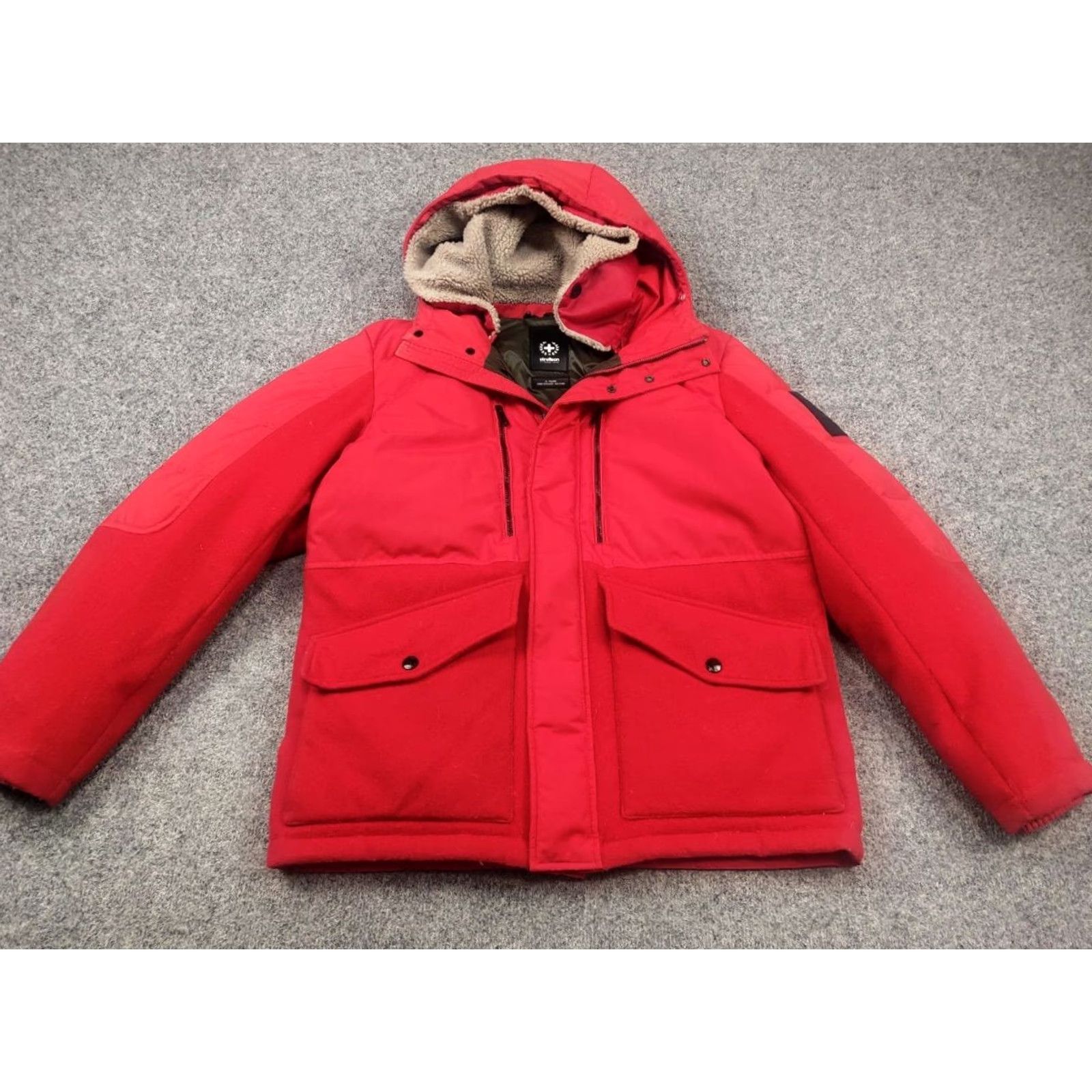 Vintage Strellson Anniversary Edition red jacket Mens Winter down fur hooded PP Size US M / EU 48-50 / 2 - 3 Thumbnail