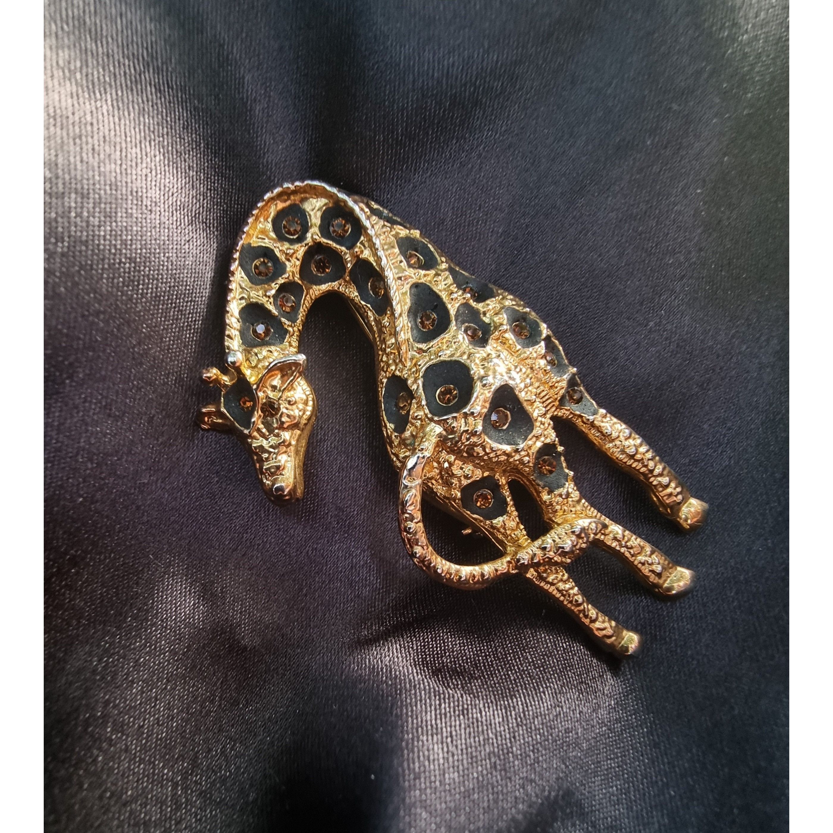 Vintage Vintage Rhinestone Giraffe Looking Brooch Size ONE SIZE - 5 Thumbnail