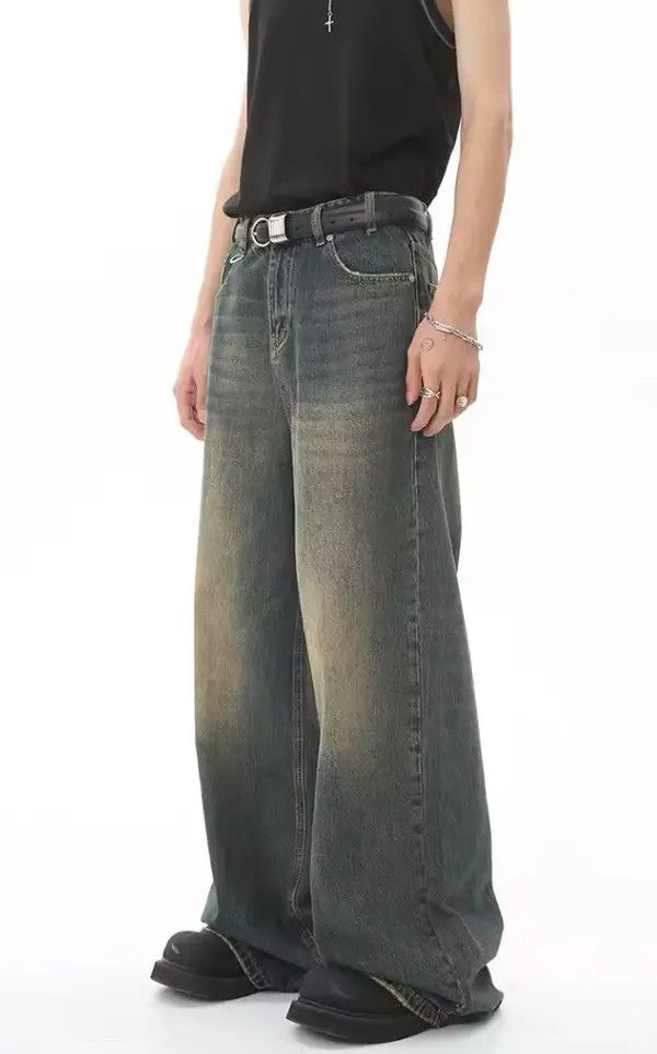 Japanese Brand Fukiishi x Kase Men's jeans washed Style Size US 31 - 6 Thumbnail