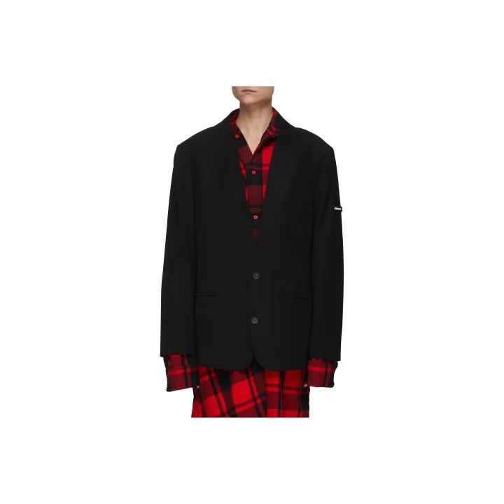 Balenciaga Black Loose Suit Jacket for Men 0079