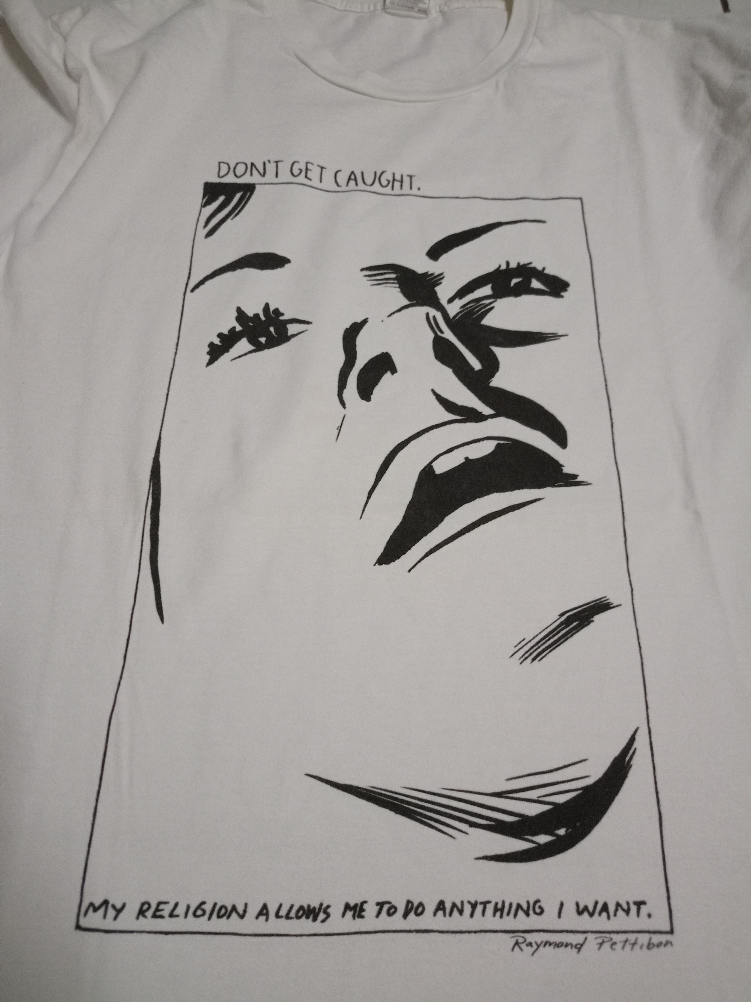 Vintage Vintage rare don't get caught Raymond pettibon t shirt Size US M / EU 48-50 / 2 - 2 Thumbnail