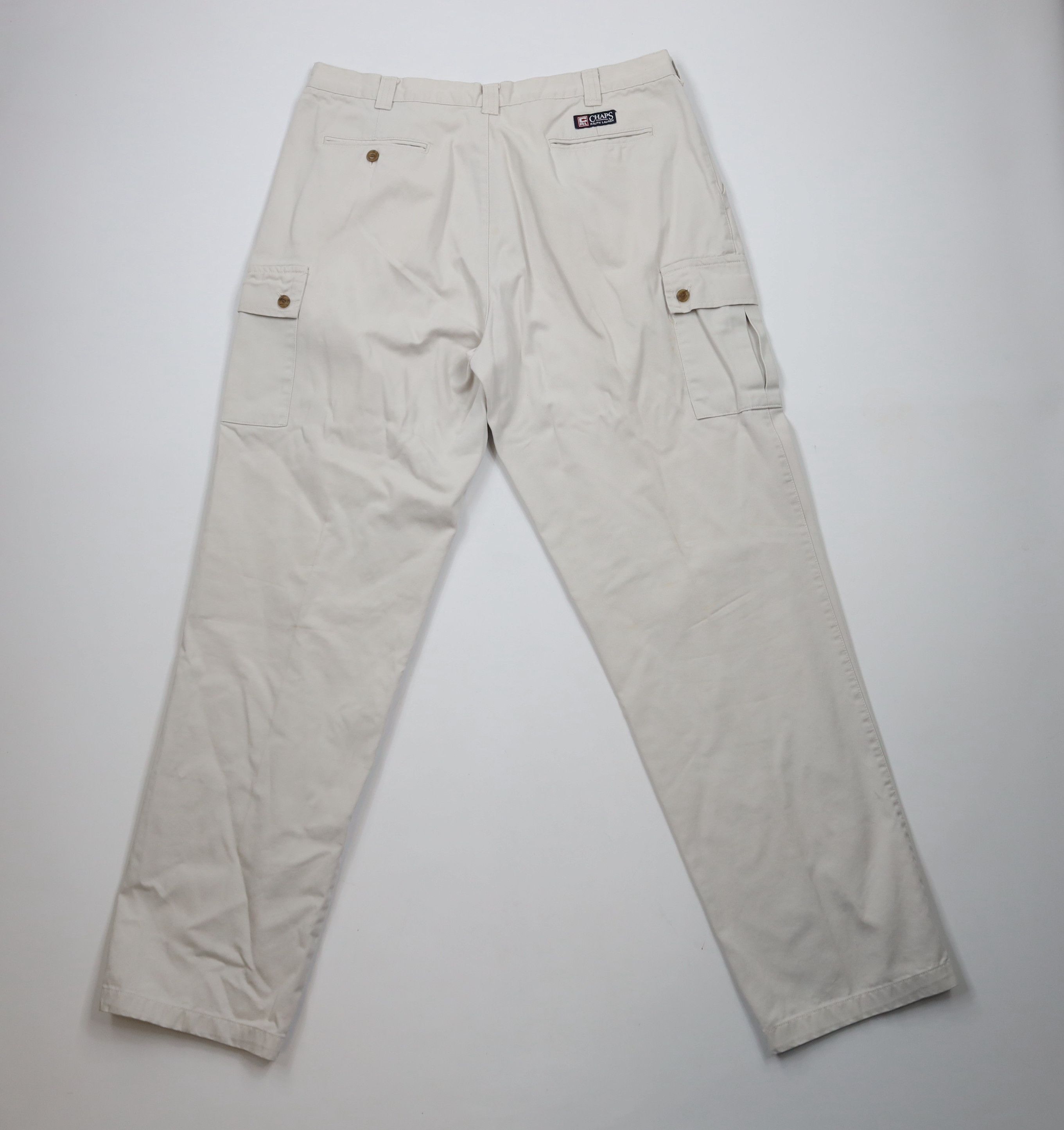 Ralph Lauren × Vintage Vintage 90s Chaps Ralph Lauren Chino Pants Trousers Beige Size US 36 / EU 52 - 11 Thumbnail