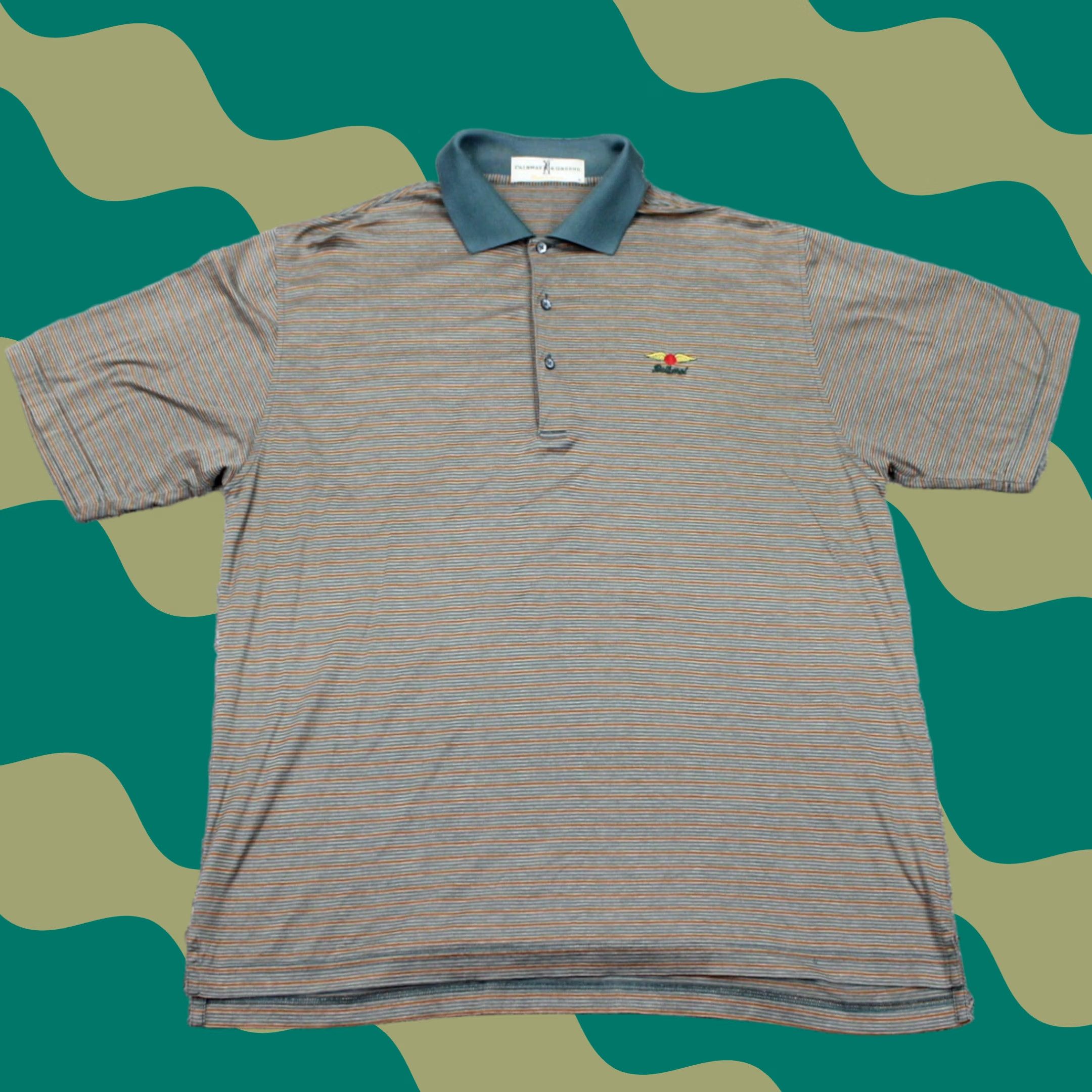 Vintage Fairway & Greene Polo Shirt Mens L Green/Brown Baltusrol Logo S/S Pullover Size US L / EU 52-54 / 3 - 1 Thumbnail